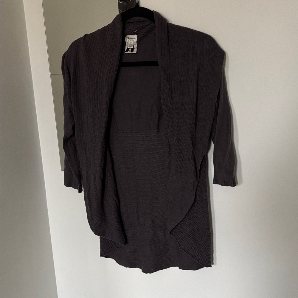 Dynamite Dark Gray Knit Cardigan
